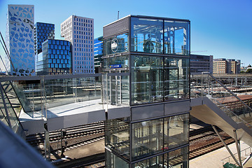 Image showing OSLO, NORWAY – AUGUST 17, 2016: View of Akrobaten pedestrian b