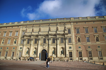 Image showing STOCKHOLM, SWEDEN - AUGUST 19, 2016: View of The Royal Palace, l