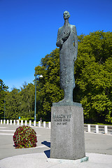 Image showing OSLO, NORWAY – AUGUST 17, 2016: Statue of King Haakon VII of N