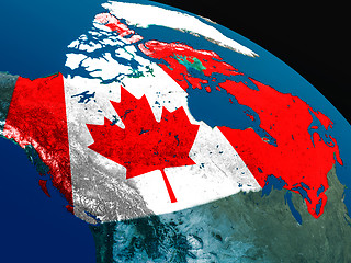 Image showing Flag of Canada from space