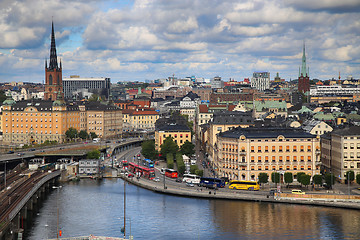 Image showing STOCKHOLM, SWEDEN - AUGUST 20, 2016: Aerial view of Stockholm fr