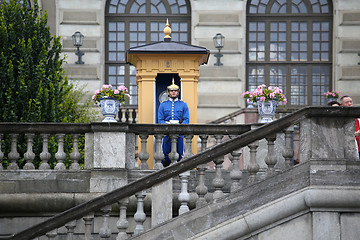 Image showing STOCKHOLM, SWEDEN - AUGUST 20, 2016: Swedish Royal Guards of hon