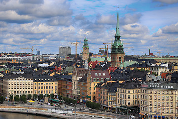 Image showing STOCKHOLM, SWEDEN - AUGUST 20, 2016: Aerial view of Stockholm fr