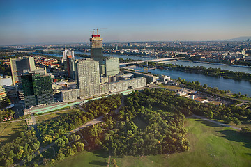 Image showing Vienna, Austria - August 19, 2012: View on skyline Uno City, out