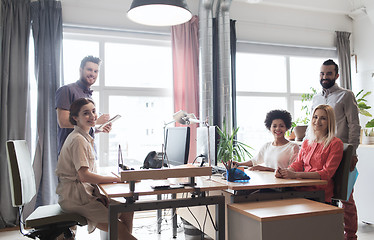 Image showing happy creative team in office