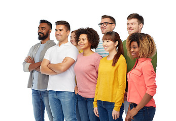 Image showing international group of happy smiling people