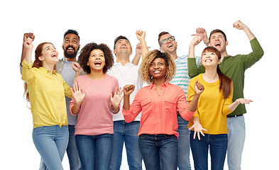 Image showing international group of happy smiling people