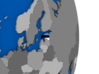 Image showing Estonia on globe with flag