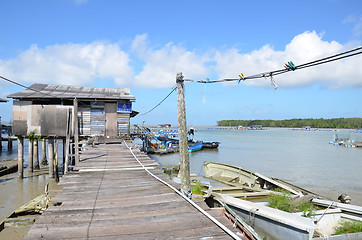 Image showing Scenic of Kukup village in Malaysia