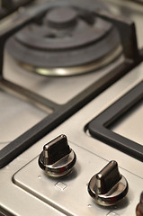 Image showing Close up image of the gas stove