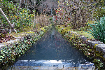Image showing Clean water way or canal in Arashiyama