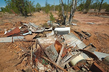 Image showing Debris junk pile