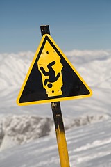 Image showing Mountain Waring Sign
