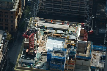 Image showing Tall Construction Cranes