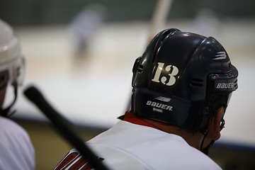 Image showing Moscow, Russia - January, 07, 2017: Amateur hockey league LHL-77. Game between hockey team \