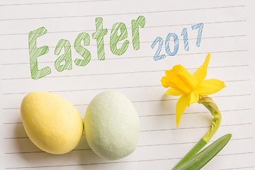 Image showing Easter 2017 greeting on linear paper