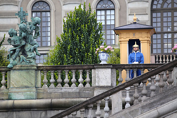 Image showing STOCKHOLM, SWEDEN - AUGUST 20, 2016: Swedish Royal Guards of hon