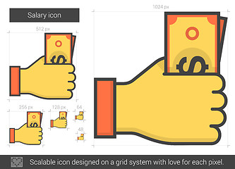 Image showing Salary line icon.