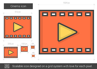 Image showing Cinema line icon.