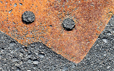 Image showing Remains of a boat wreck - Iceland - Selective focus