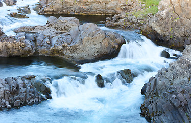 Image showing Close-up view of a water fall