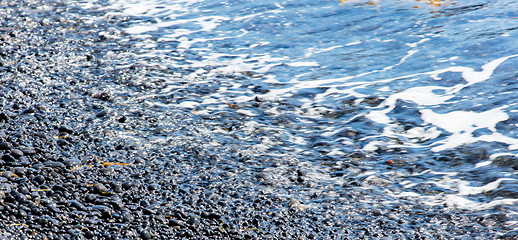 Image showing Pebble stones by the sea