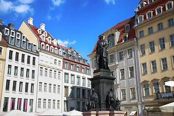 Image showing DRESDEN, GERMANY – AUGUST 13, 2016: Monument of Friedrich Augu