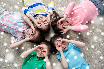 Image showing happy children making faces and having fun