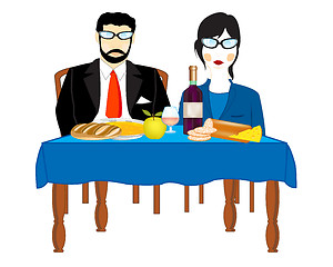 Image showing Man and woman at the table