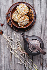 Image showing Autumn oatmeal cookies
