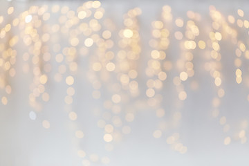 Image showing christmas decoration or garland lights bokeh