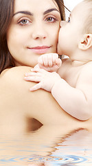 Image showing portrait of happy mother with baby