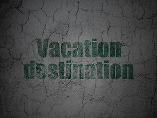 Image showing Tourism concept: Vacation Destination on grunge wall background