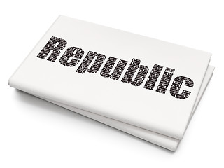 Image showing Political concept: Republic on Blank Newspaper background