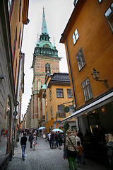 Image showing STOCKHOLM, SWEDEN - AUGUST 19, 2016: View on St. Gertrudes Churc