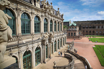 Image showing DRESDEN, GERMANY – AUGUST 13, 2016: Tourists walk and visit Dr