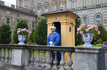 Image showing STOCKHOLM, SWEDEN - AUGUST 20, 2016: Swedish Royal Guards of hon