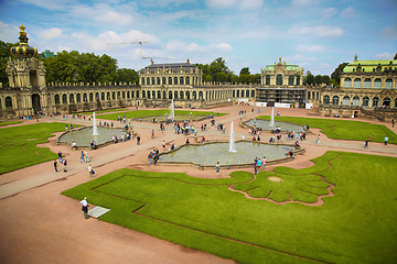 Image showing DRESDEN, GERMANY – AUGUST 13, 2016: Tourists walk and visit Dr