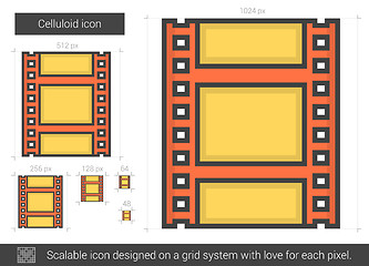 Image showing Celluloid line icon.