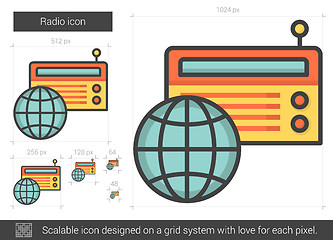 Image showing Radio line icon.