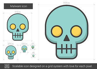 Image showing Malware line icon.