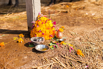 Image showing Tihar festival offering