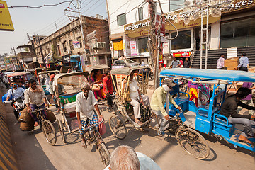 Image showing Crowded traffic, Varanasi