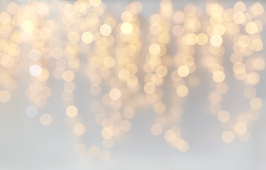 Image showing christmas decoration or garland lights bokeh