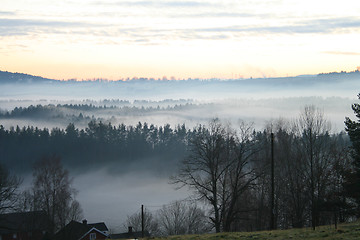 Image showing Foggy vally