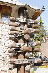 Image showing Wooden signpost