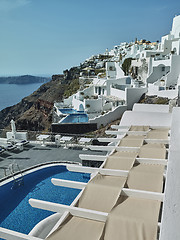 Image showing Landscape of Santorini Island, Fira, Cyclades, Greece