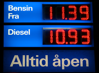 Image showing Petrol price