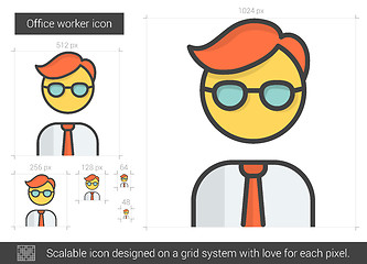 Image showing Office worker line icon.