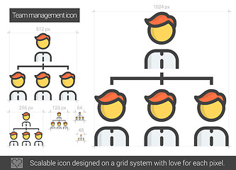 Image showing Team managment line icon.